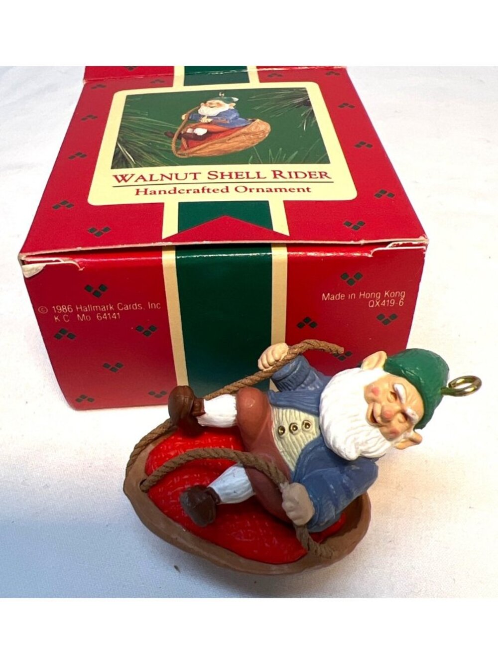 Hallmark 1986 "Walnut Shell Rider" Handcrafted Ornament